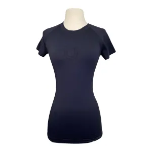 FitEq Short Sleeve Seamless Schooling Top in Black - Women's XS