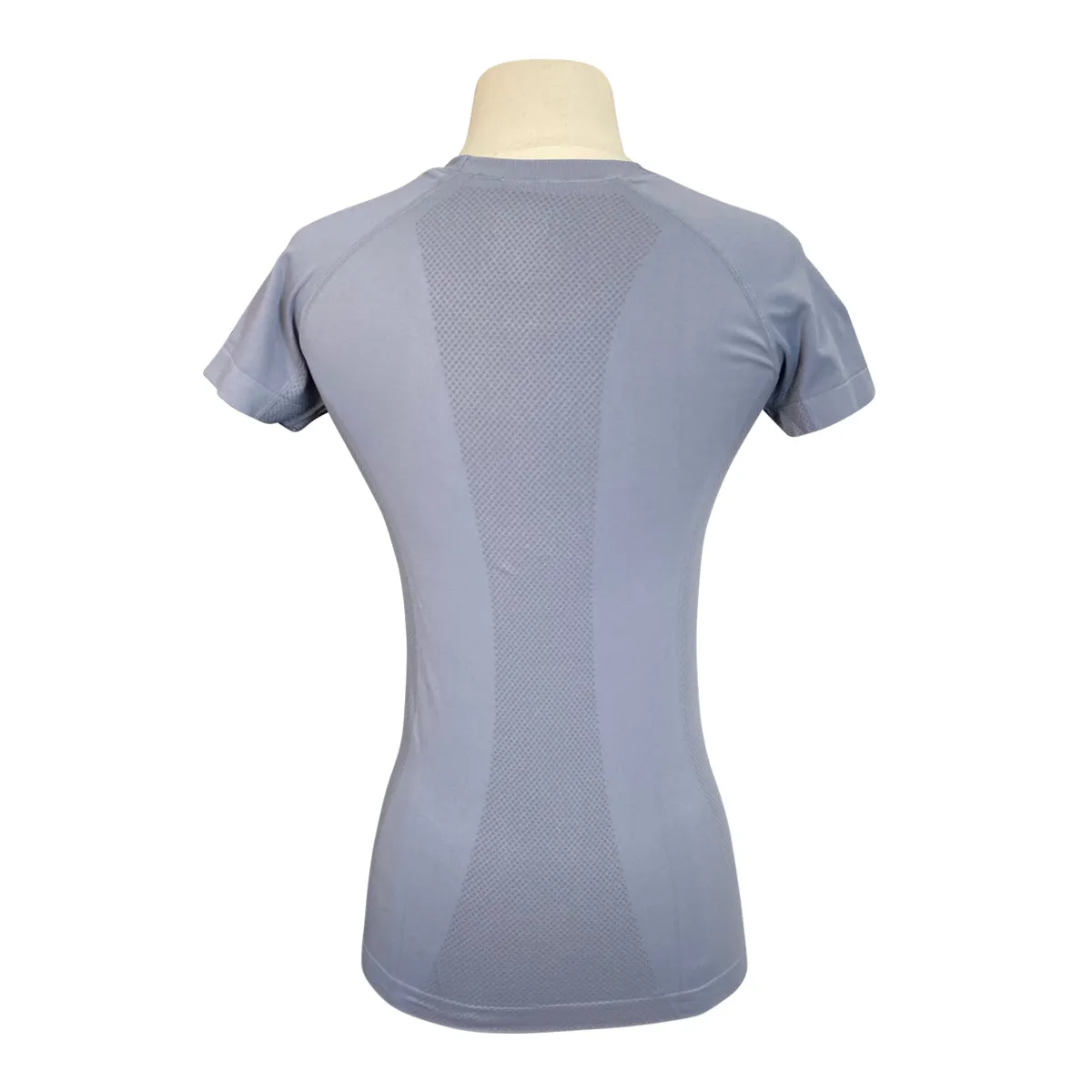 FitEq Short Sleeve Seamless Schooling Top in Slate Blue - Women's Medium