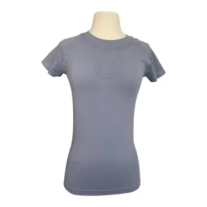 FitEq Short Sleeve Seamless Schooling Top in Slate Blue - Women's Medium