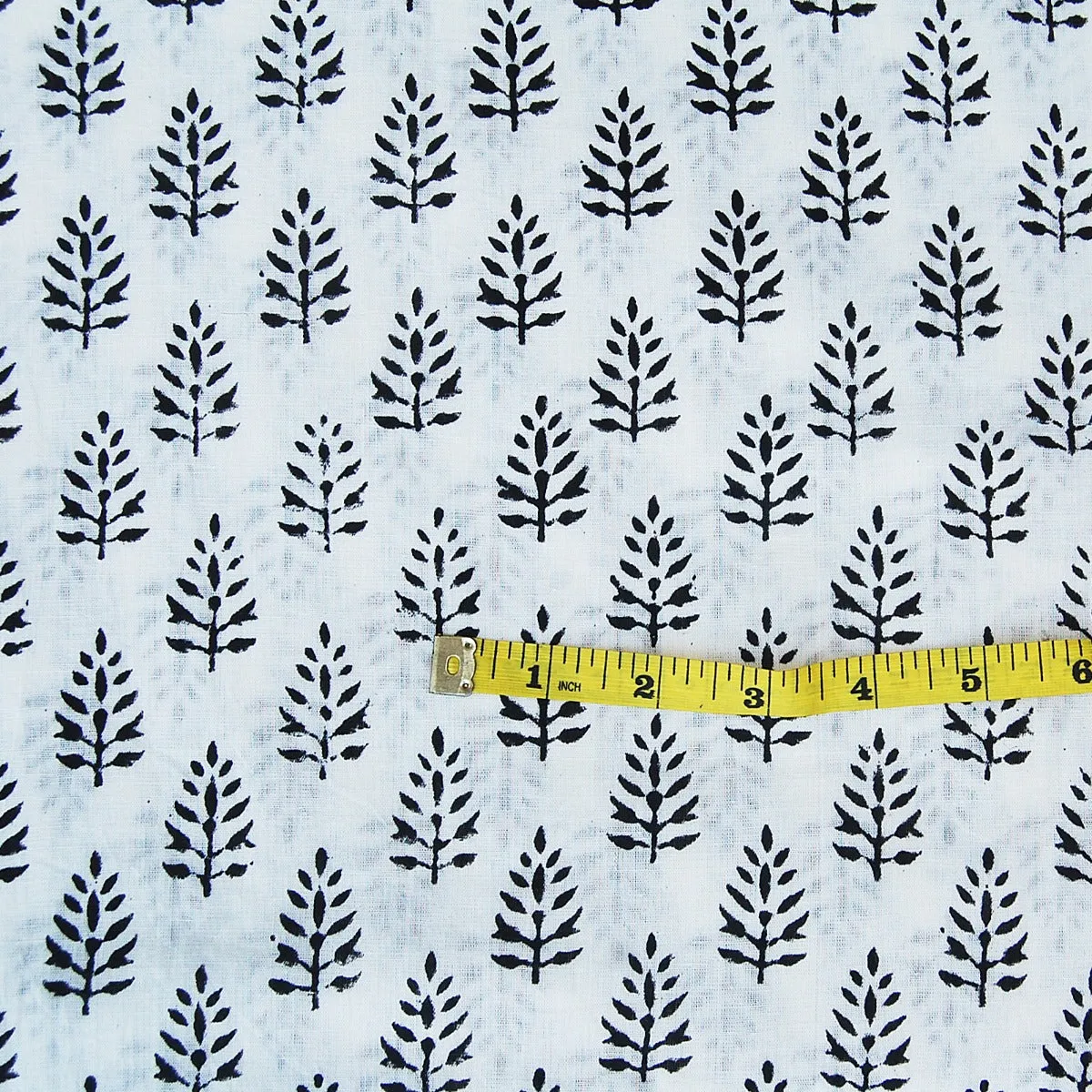 Floral Hand Block Printed Cotton Dressmaking Fabric Material