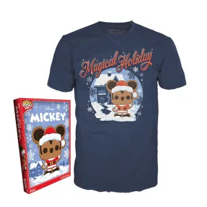 Gingerbread Santa Mickey - Disney Holiday Boxed Funko Pop! Tees [Size-3XL]