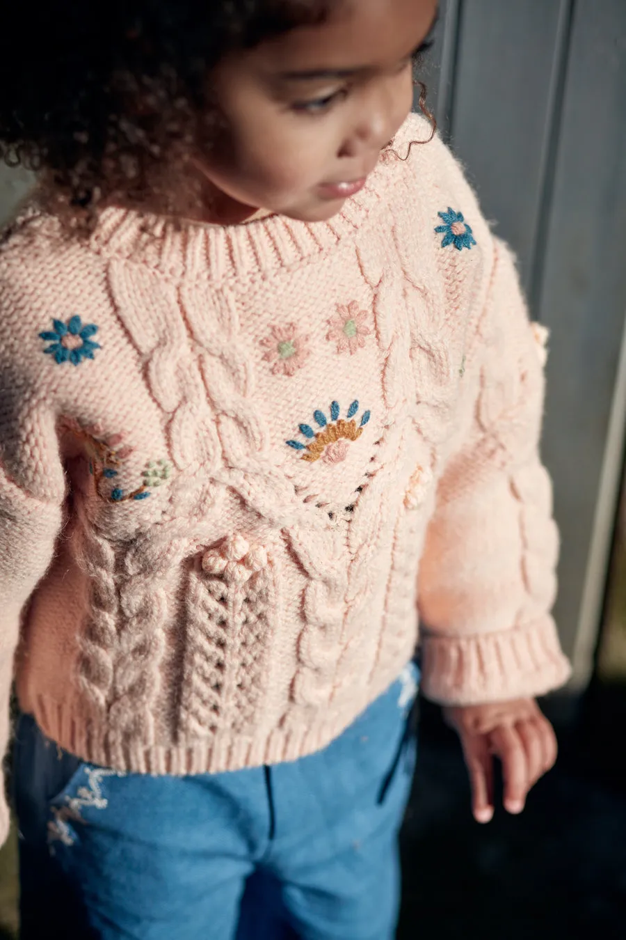 Girls Sweater Louise Misha Georgette Blush