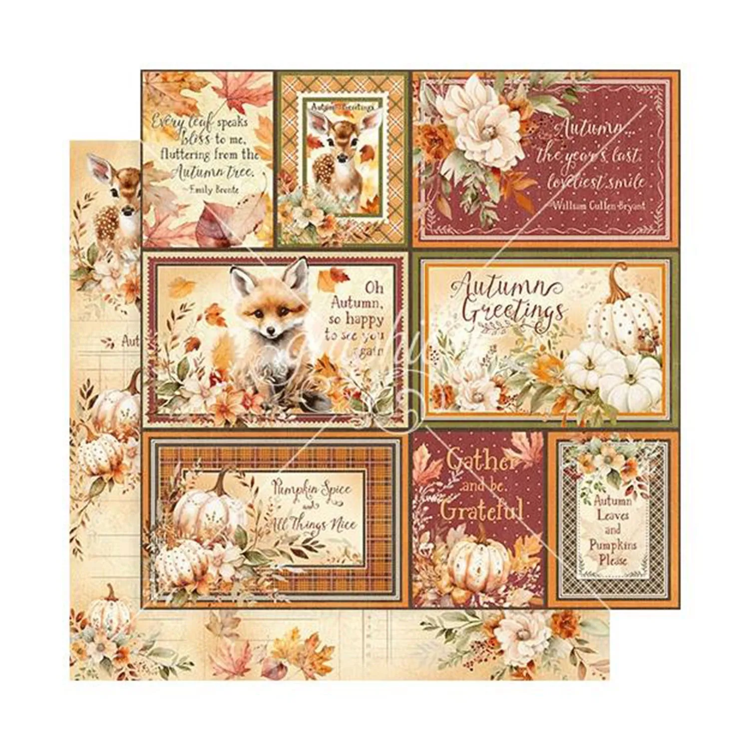 Graphic 45 Collection Pack 12"x 12" - Autumn Greetings