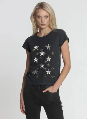 Graphic Ava Tee - Black Stardust