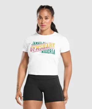 Gymshark Indiyah and Dami x Graphic Baby Tee - White