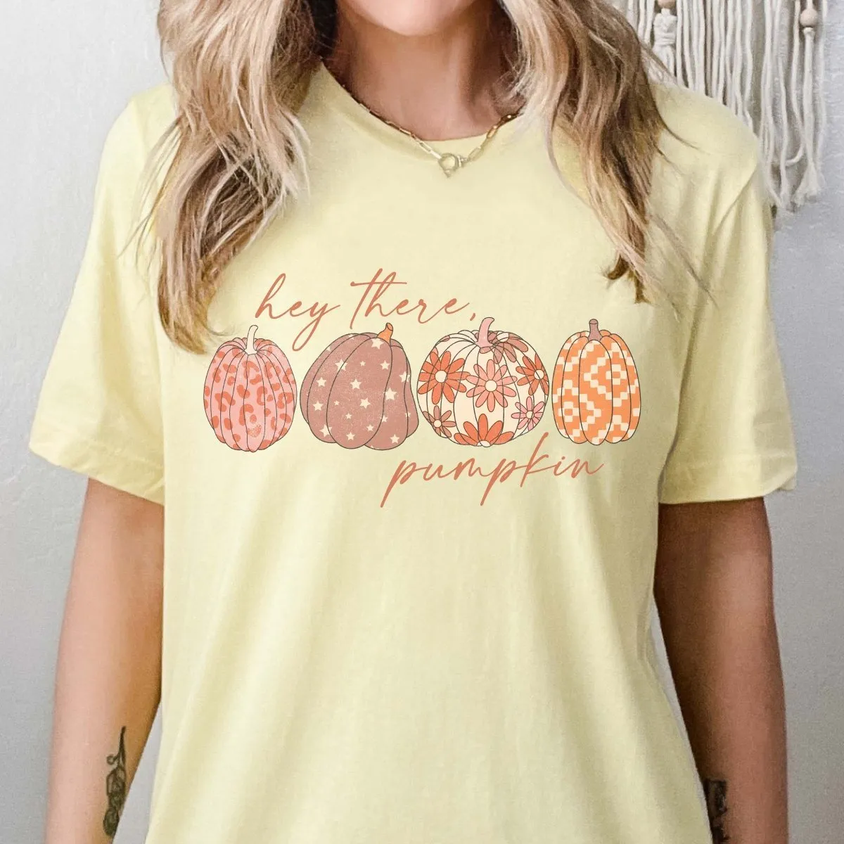 Hey There Pumpkin Wholesale Bella Graphic Tee - Fast Shipping