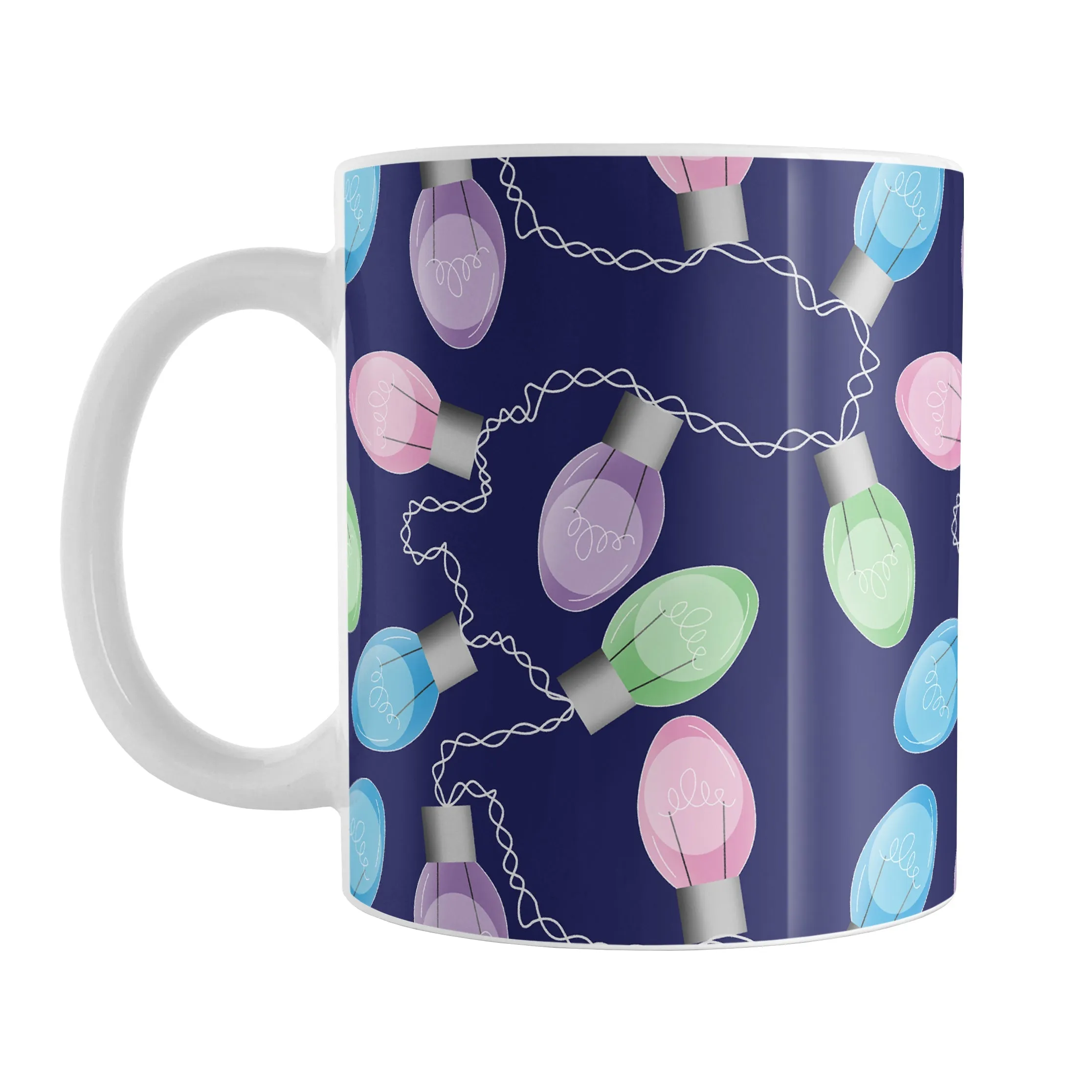 Holiday Lights Pattern Christmas Mug