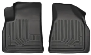 Husky Liners Weatherbeater Floor Liner - Front - Plastic - Black - GM Midsize SUV 2007-17 - (Pair)