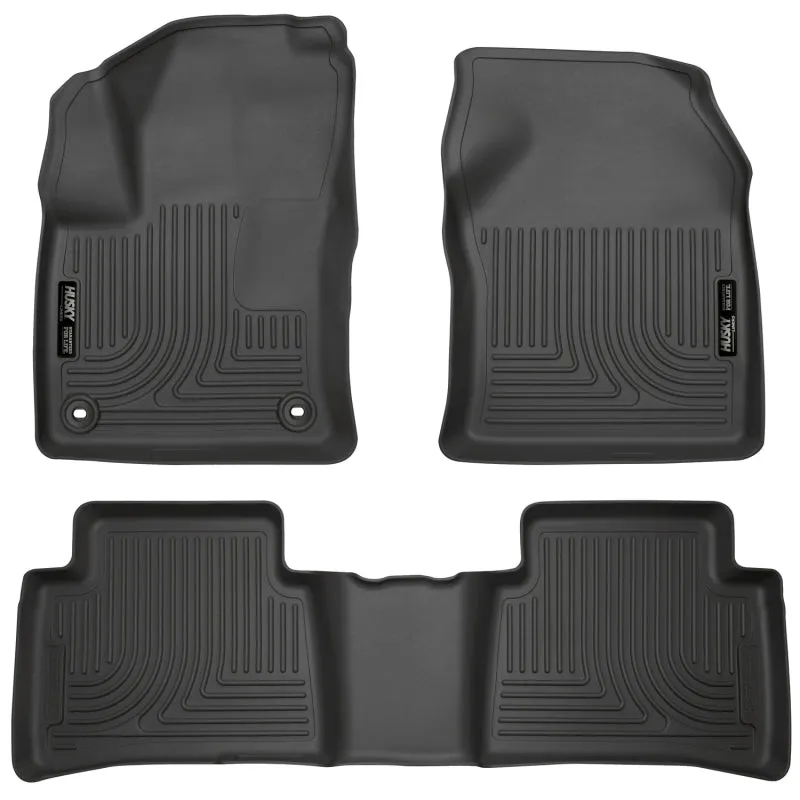 Husky Liners WeatherBeater Front / 2nd Row Floor Liner - Black - Toyota Prius 2016-22