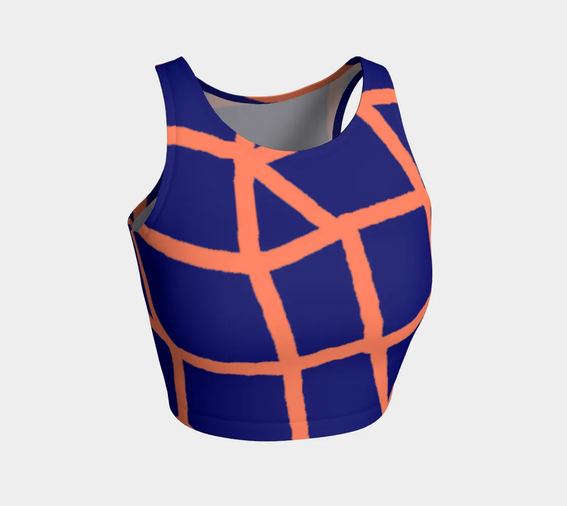 Insook Hwang's art_atheletic top_ Net_orange_Navy#1