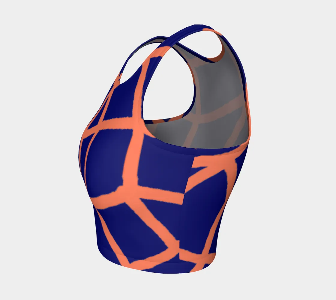 Insook Hwang's art_atheletic top_ Net_orange_Navy#1