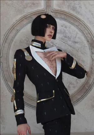 Jojo's Bizarre Adventure Golden Wind Bruno Bucciarati Herringbone Suit Cosplay Costume