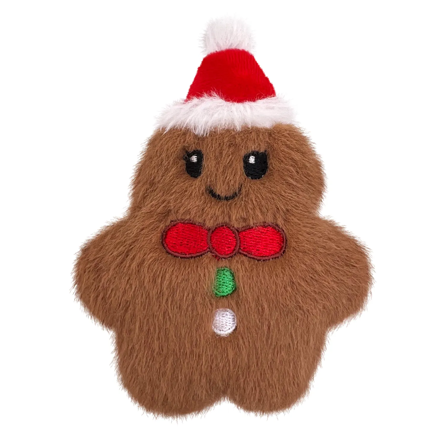 KONG Holiday Mini Gingerbread Snuzzles 2024 | XS Christmas Plush Squeaky Dog Toy