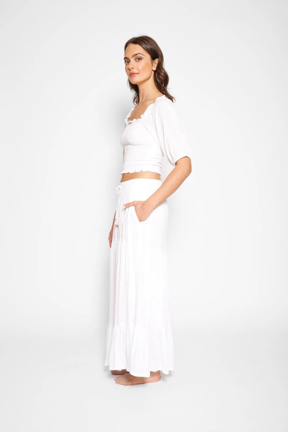 Koy Miami Tiered Long Skirt