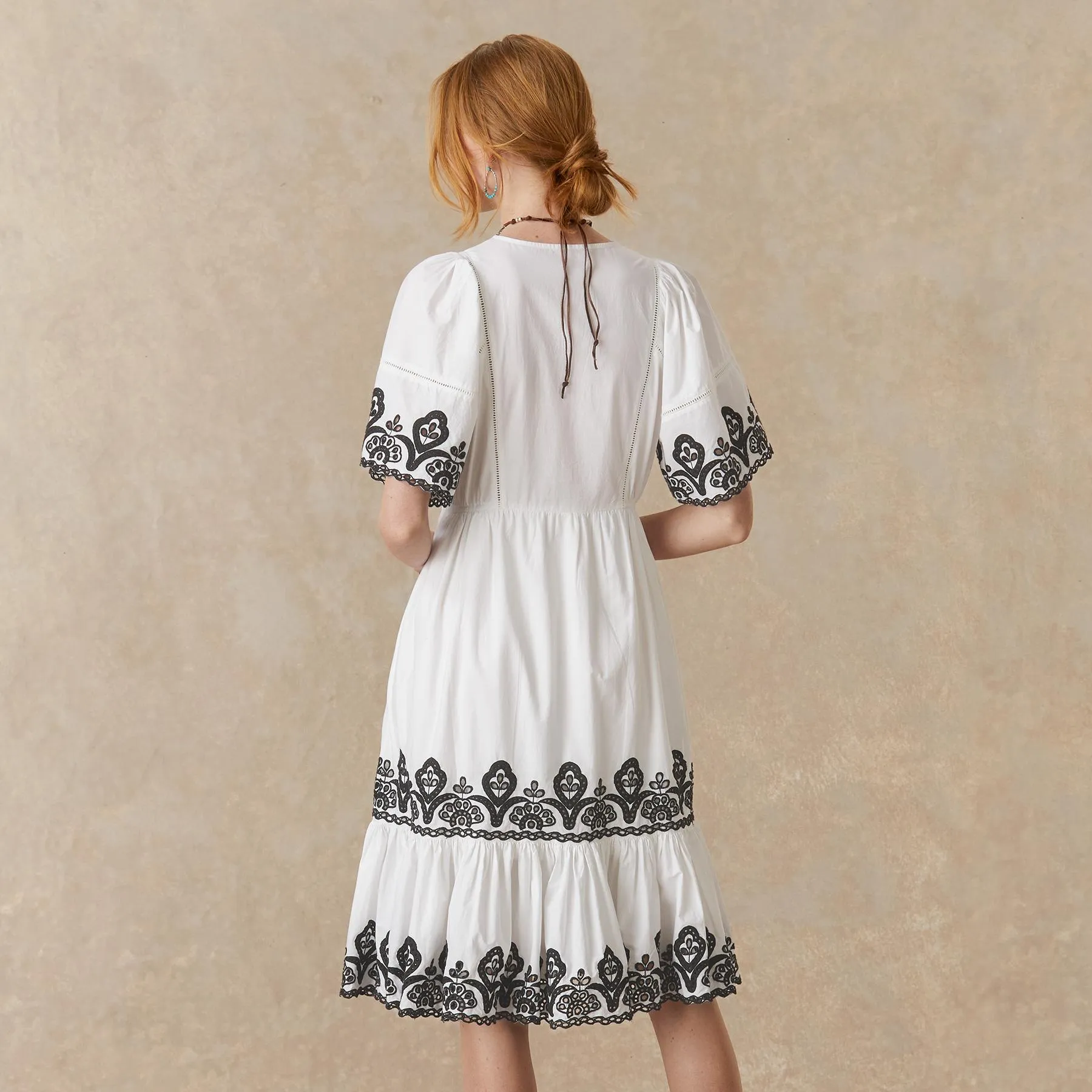 Layna Embroidered Dress, Petite