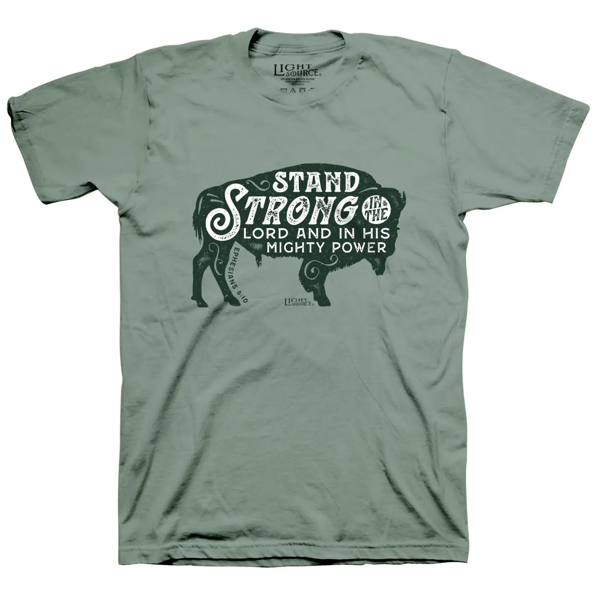 Light Source Mens T-Shirt Stand Bison