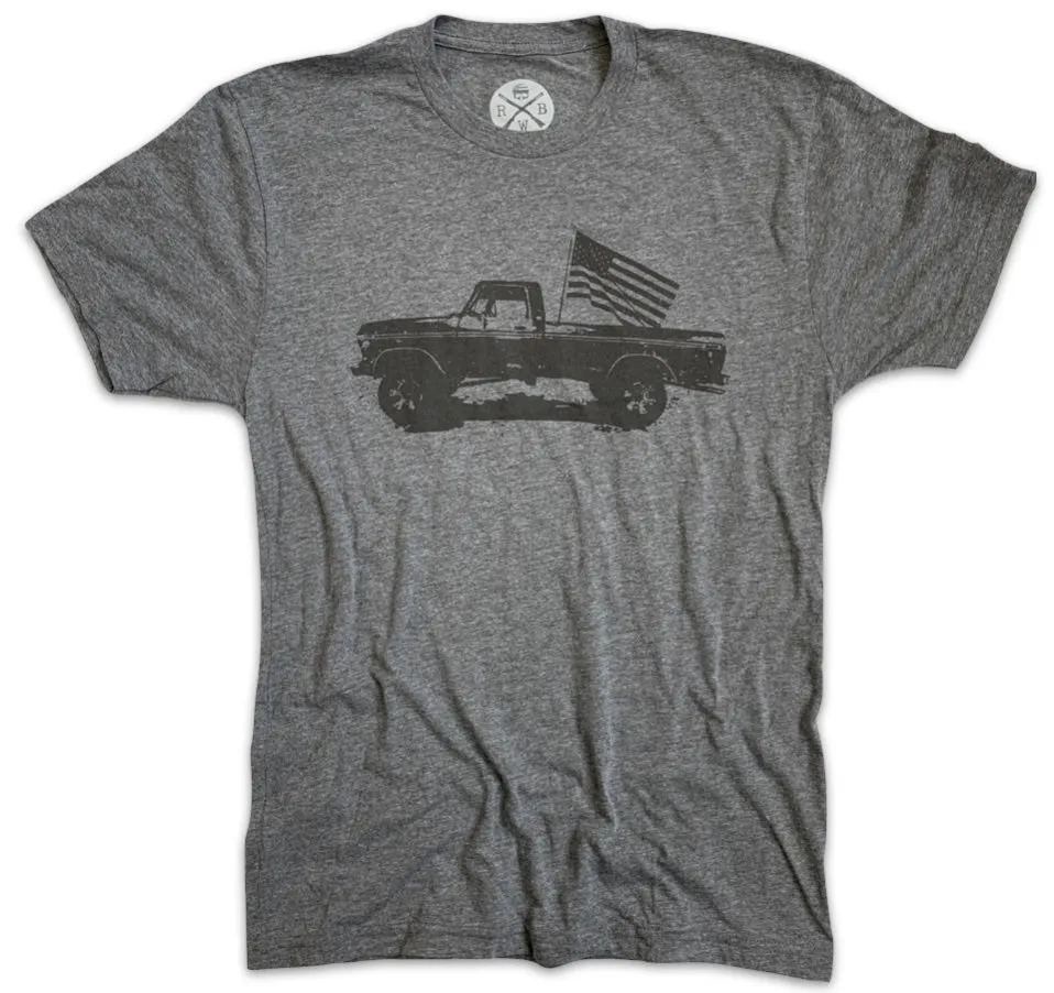 Men's Classic American Truck Tri-Blend T-Shirt (Heather Gray)