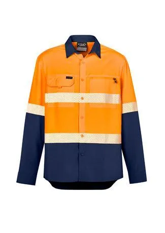 Mens Hi Vis Outdoor Segmented Tape L/S Shirt