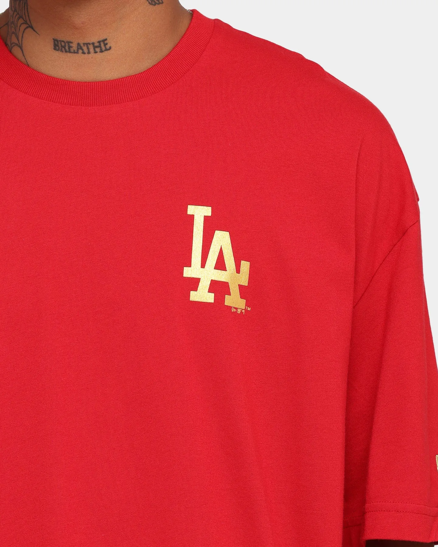 New Era Los Angeles Dodgers Oversize T-Shirt Scarlet/Gold