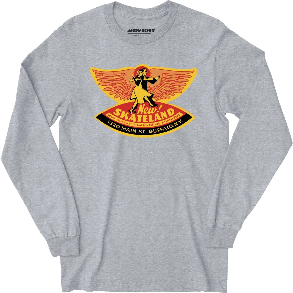 New Skateland - Buffalo, NY - Vintage Roller Rink - Long Sleeve T-Shirt