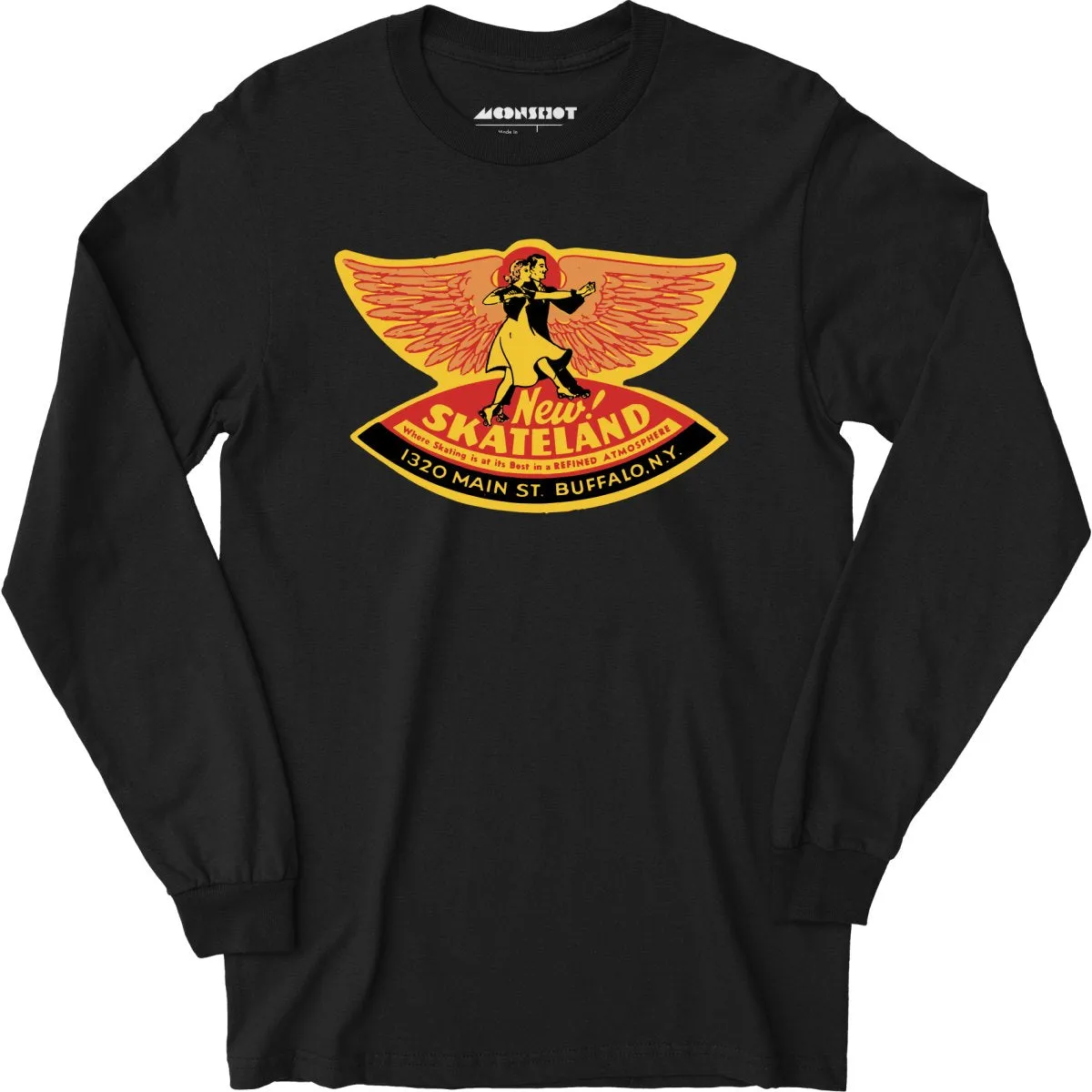 New Skateland - Buffalo, NY - Vintage Roller Rink - Long Sleeve T-Shirt