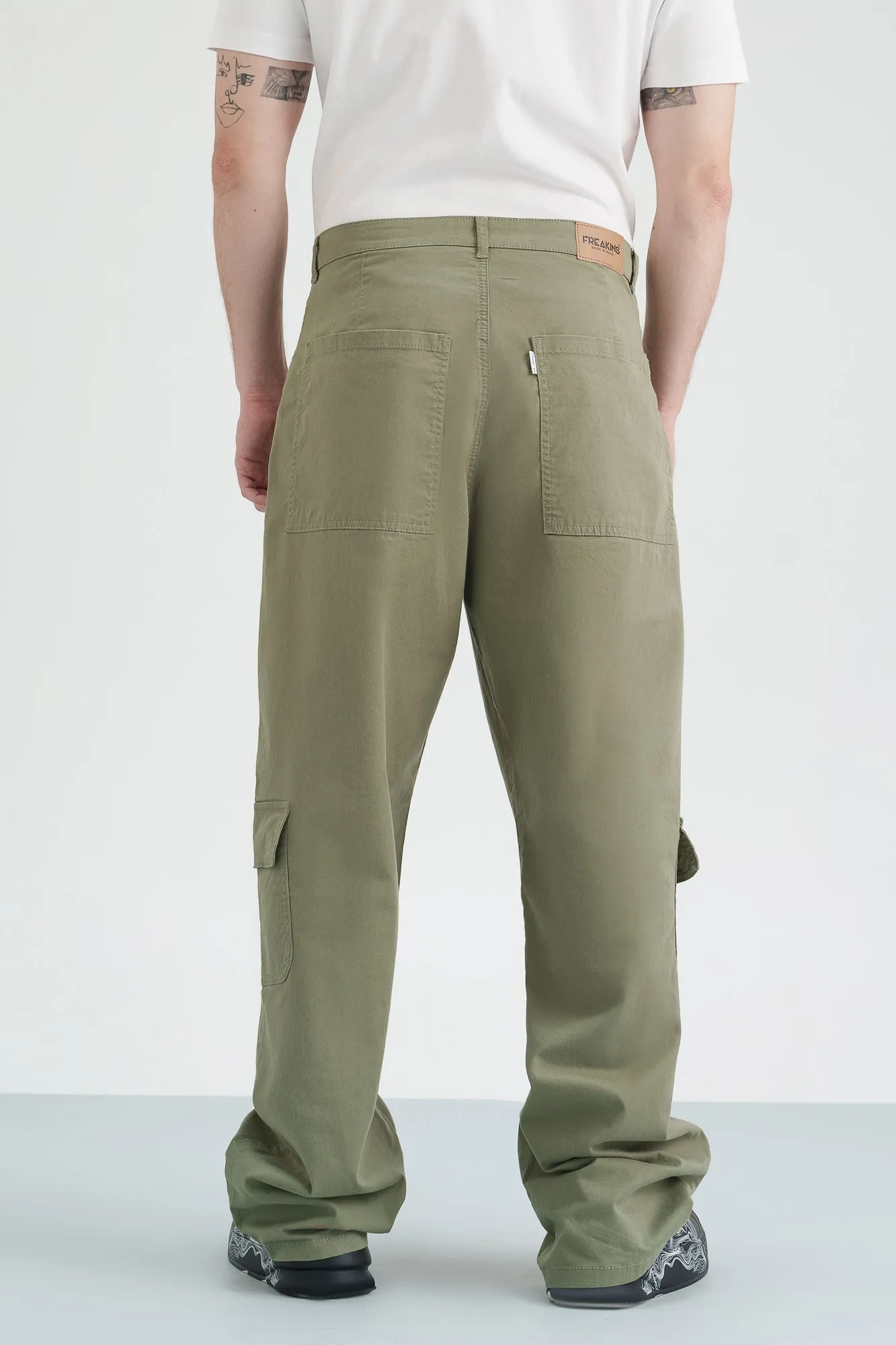 Olive Stone Men's Straight Fit Cargo