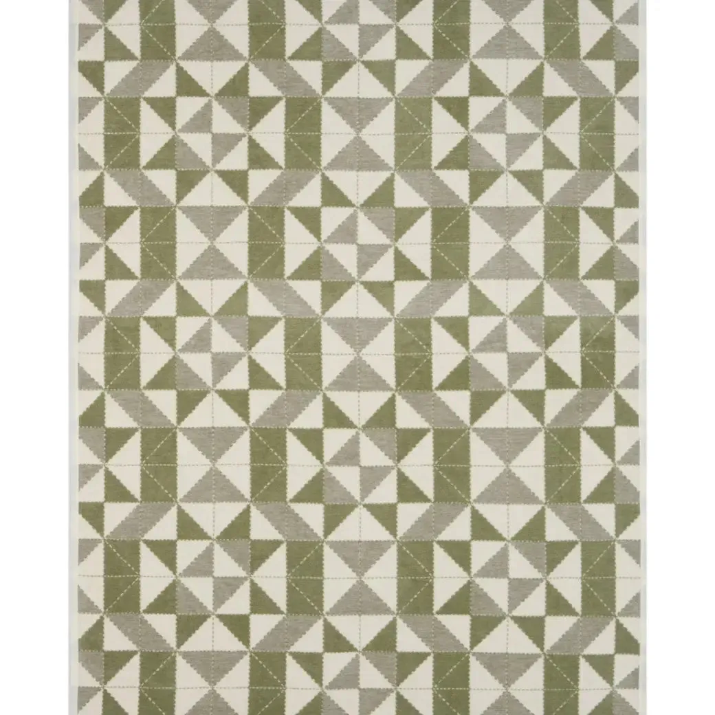 Patchwork Stars Smoky Olive Blanket