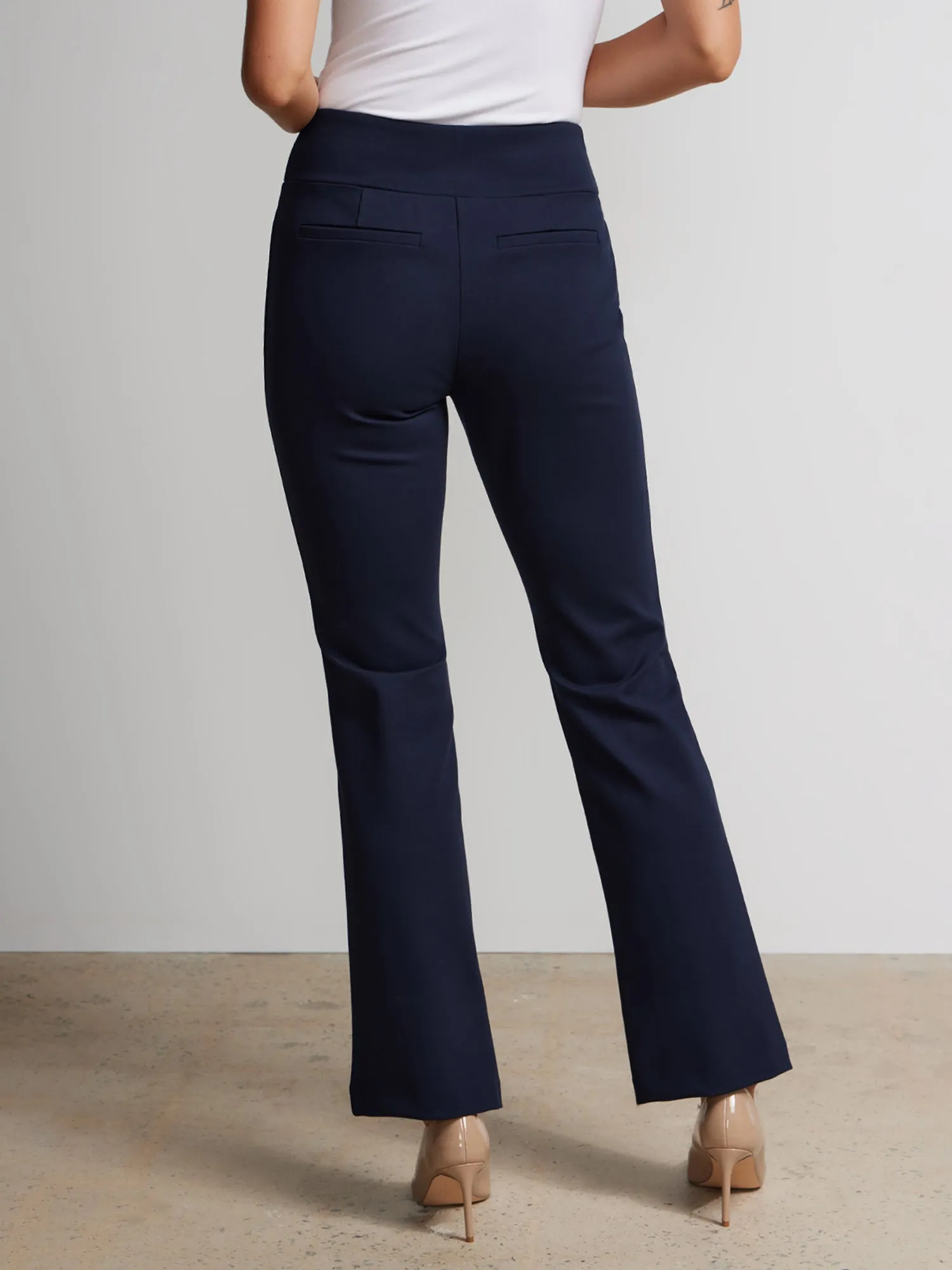 Petite Ponte Bootcut High-Rise Pants