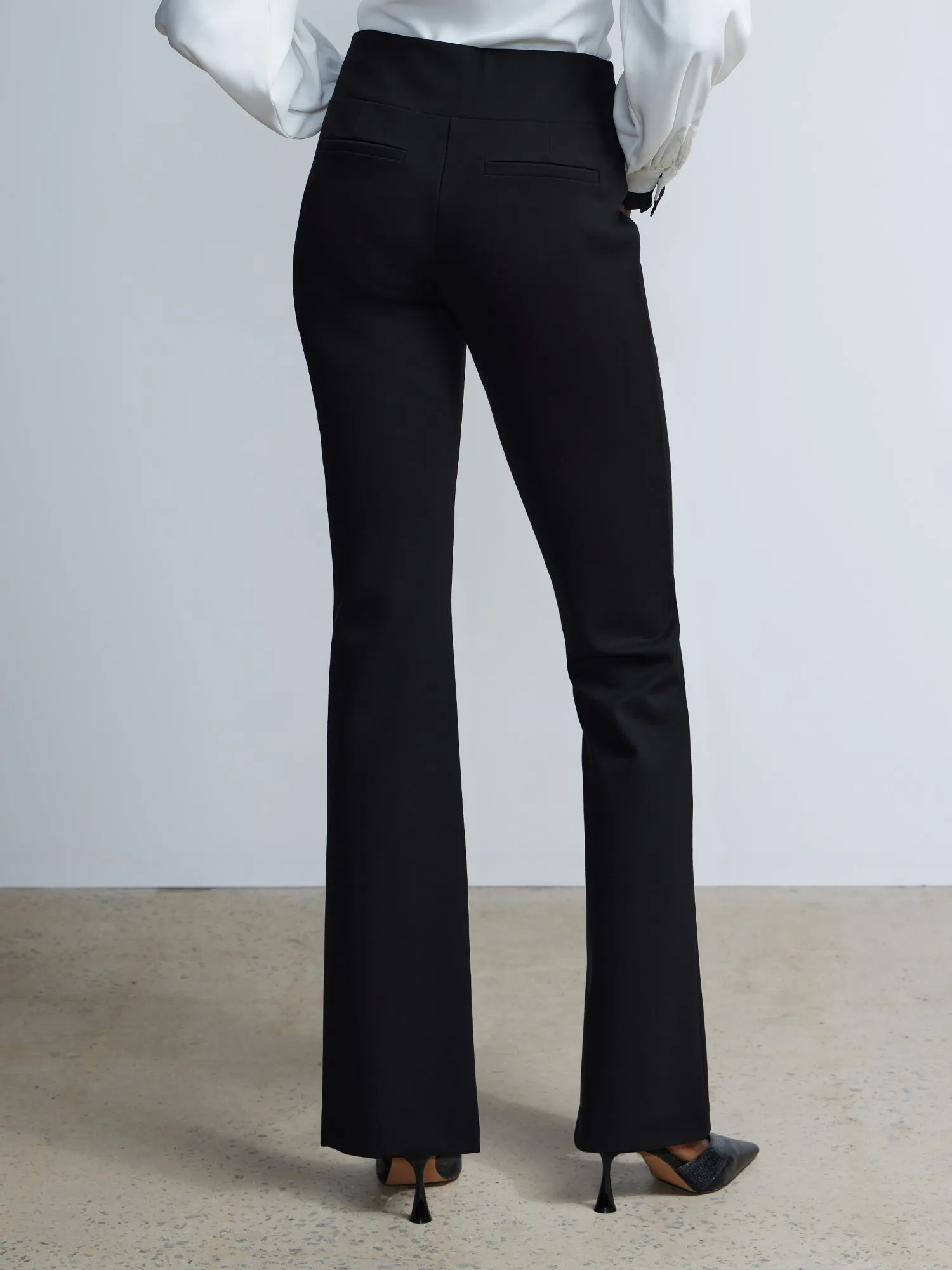 Petite Ponte Bootcut High-Rise Pants