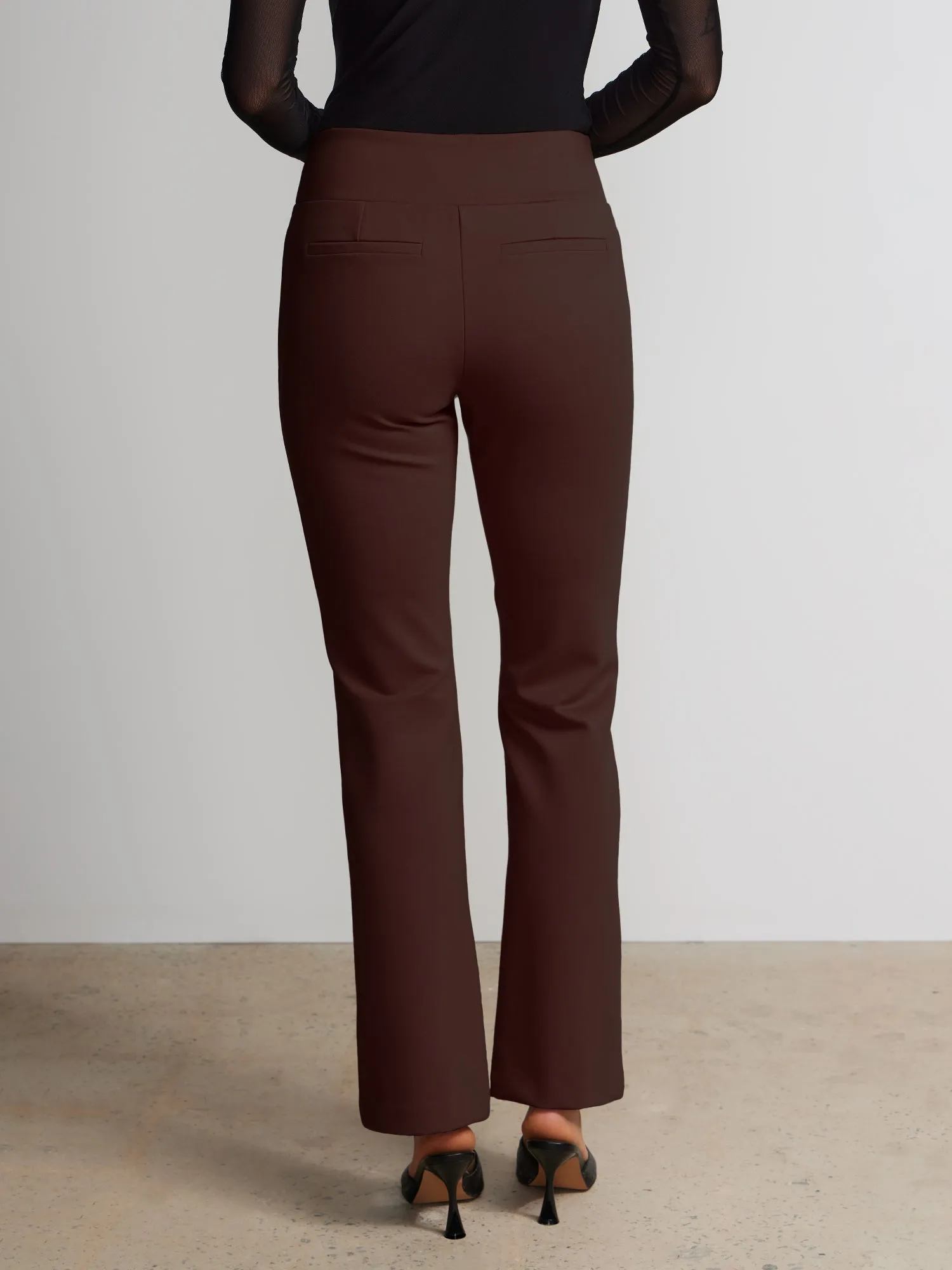 Petite Ponte Bootcut High-Rise Pants