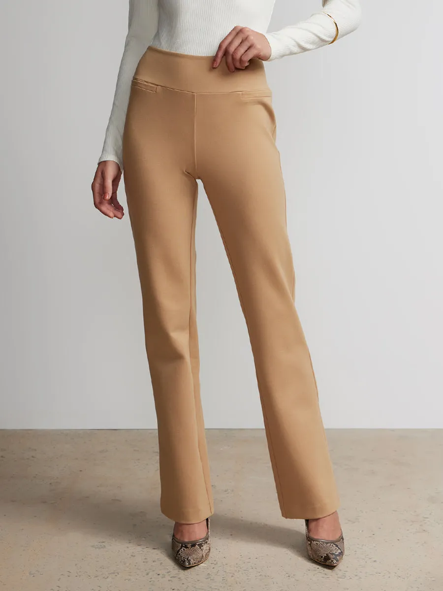 Petite Ponte Bootcut High-Rise Pants