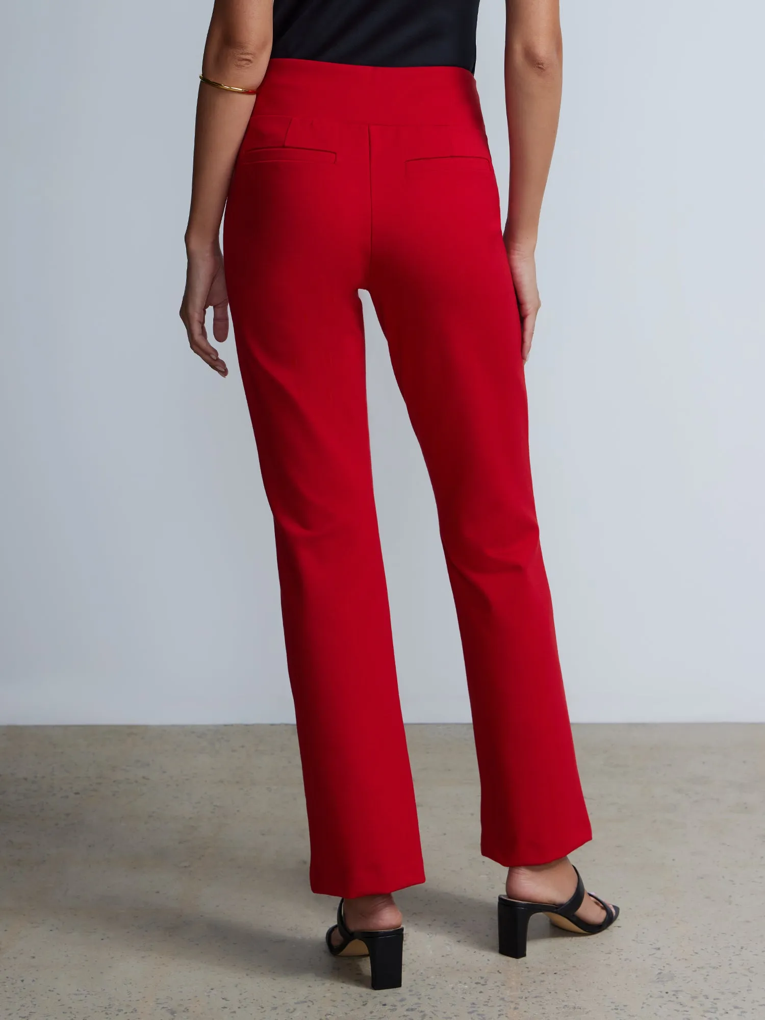 Petite Ponte Bootcut High-Rise Pants