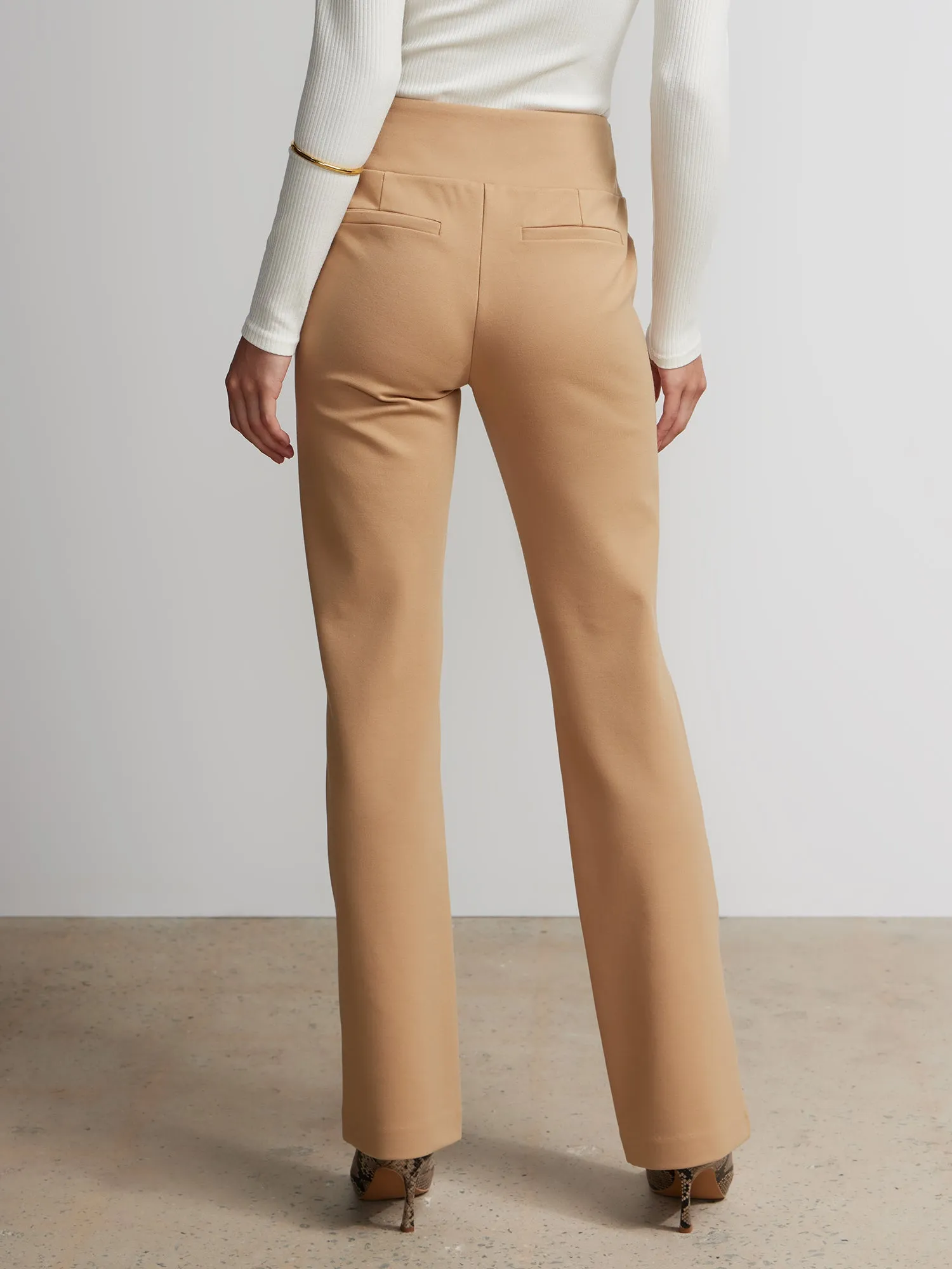 Petite Ponte Bootcut High-Rise Pants