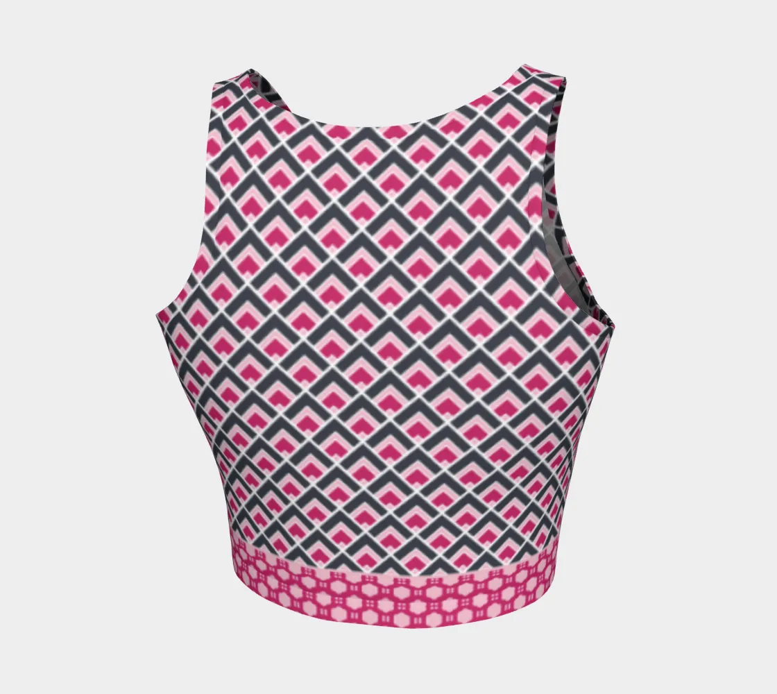 Pink Square Shell Crop Top