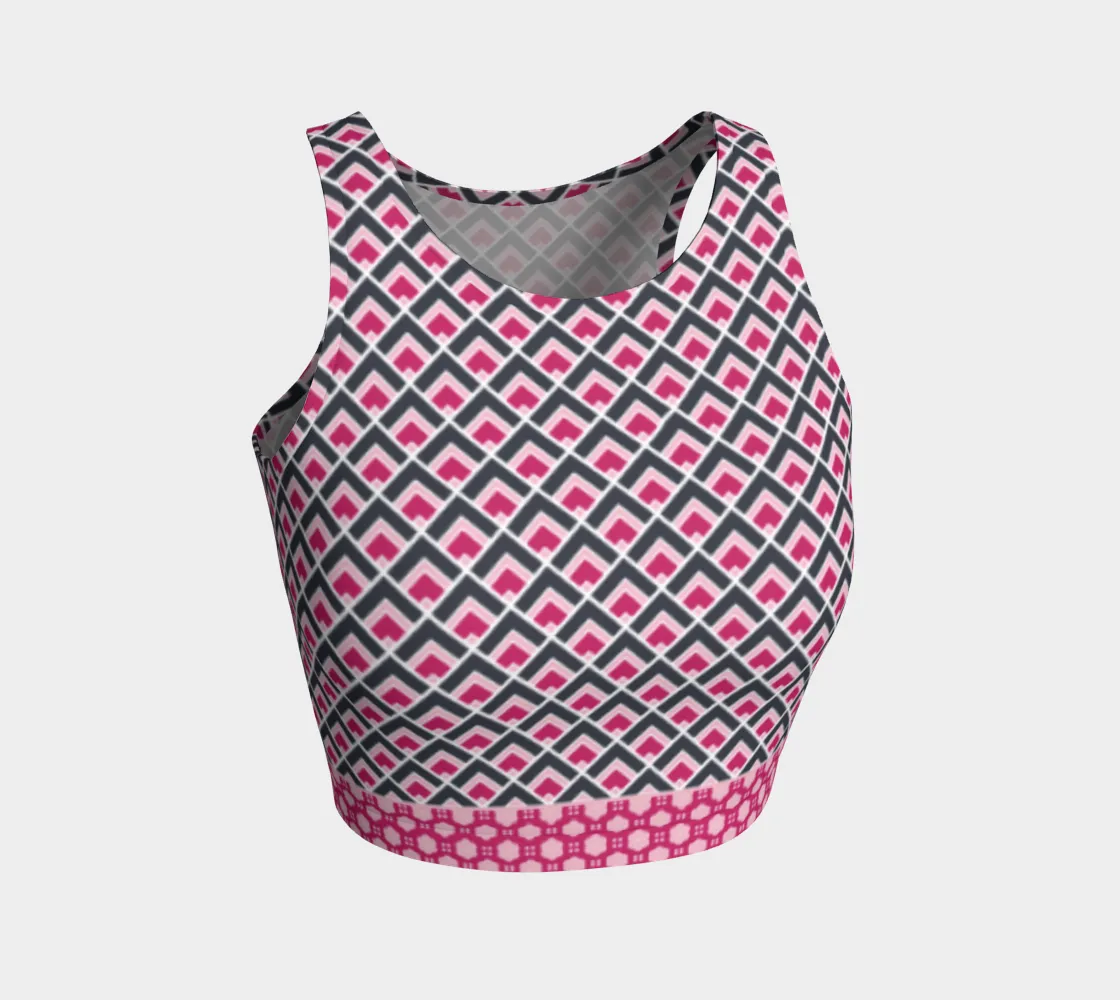 Pink Square Shell Crop Top