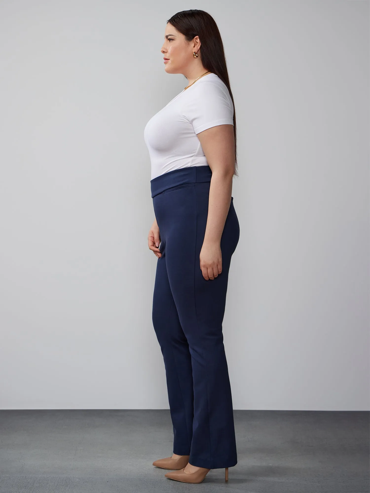 Plus Ponte Bootcut High Rise Pant