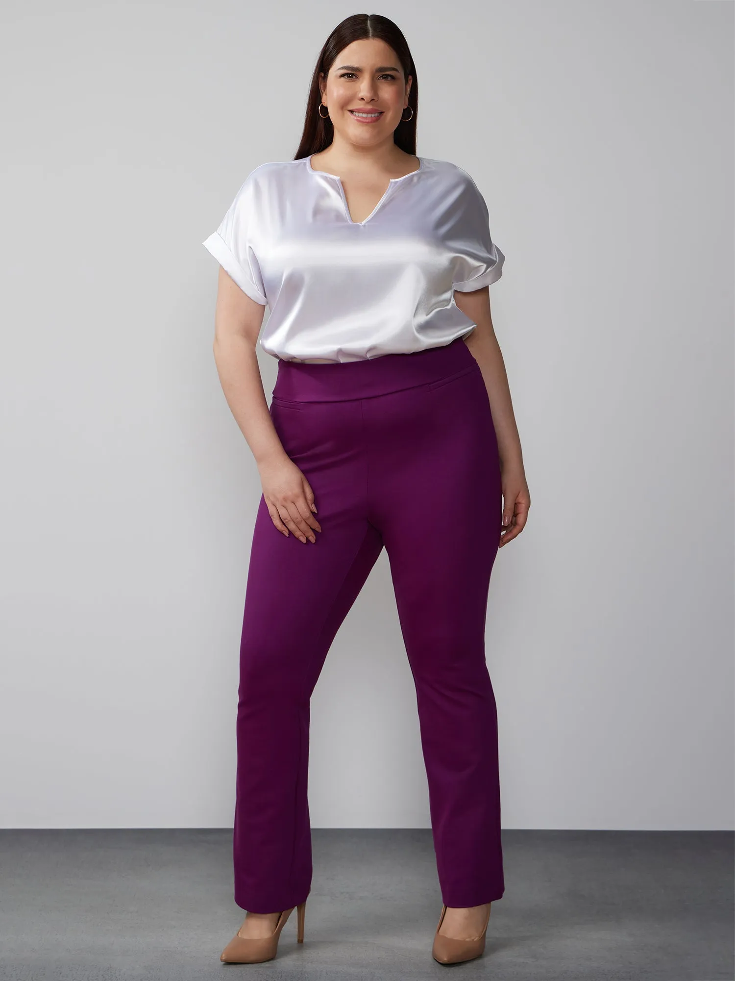 Plus Ponte Bootcut High Rise Pant