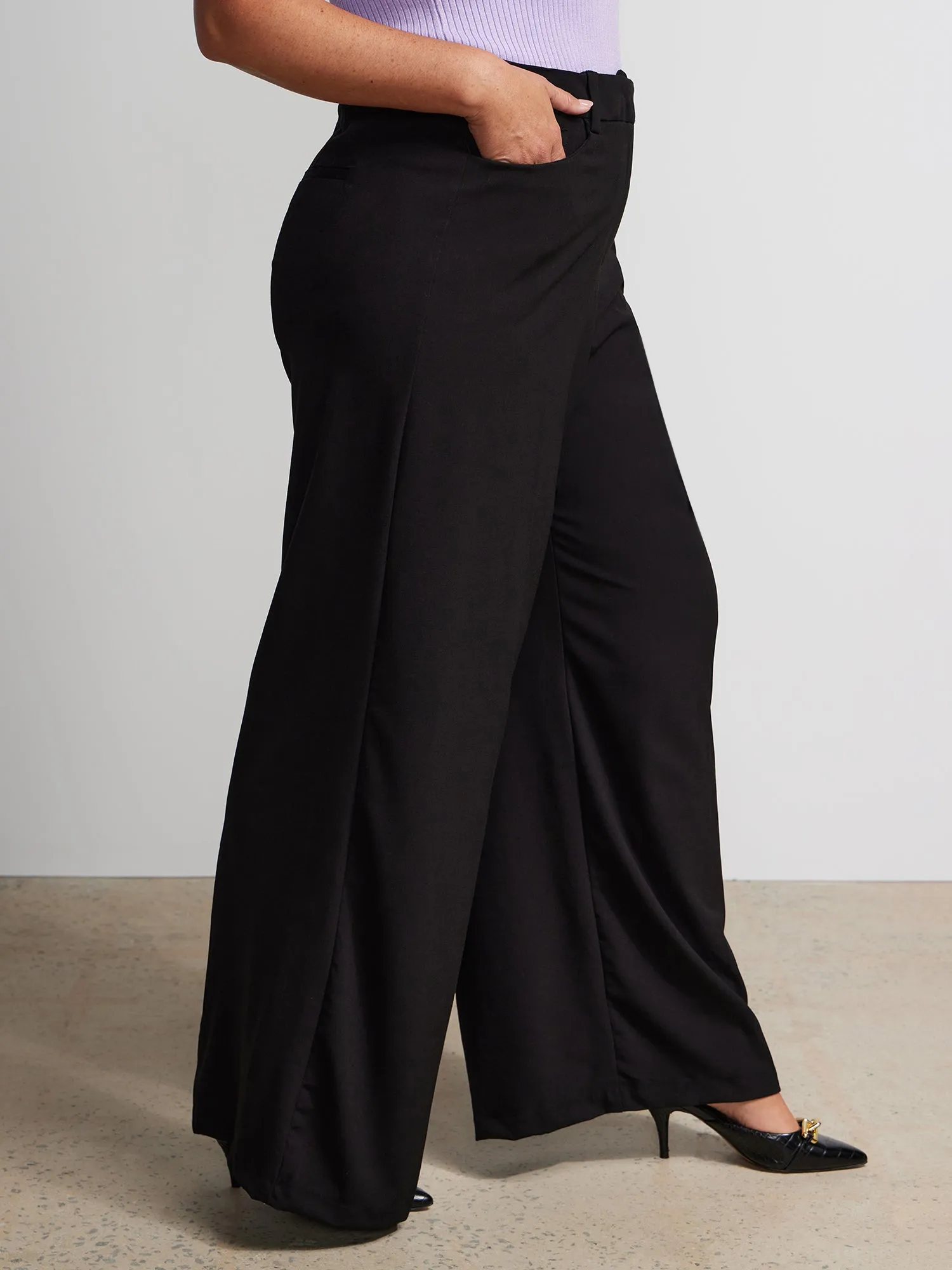 Plus Wide Leg Coin Pocket Pant