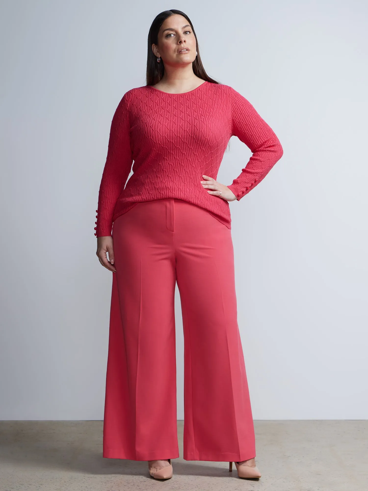 Plus Wide Leg Coin Pocket Pant