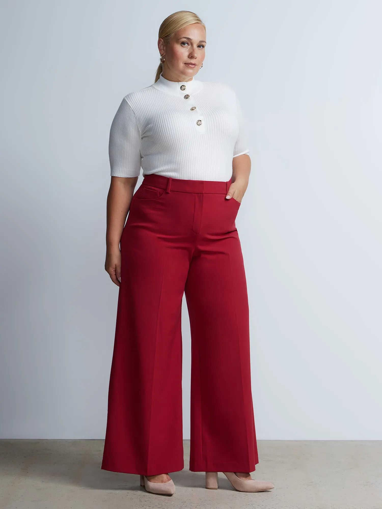 Plus Wide Leg Coin Pocket Pant