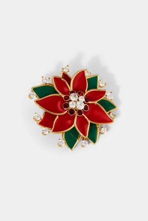 POINSETTIA HOLIDAY PIN