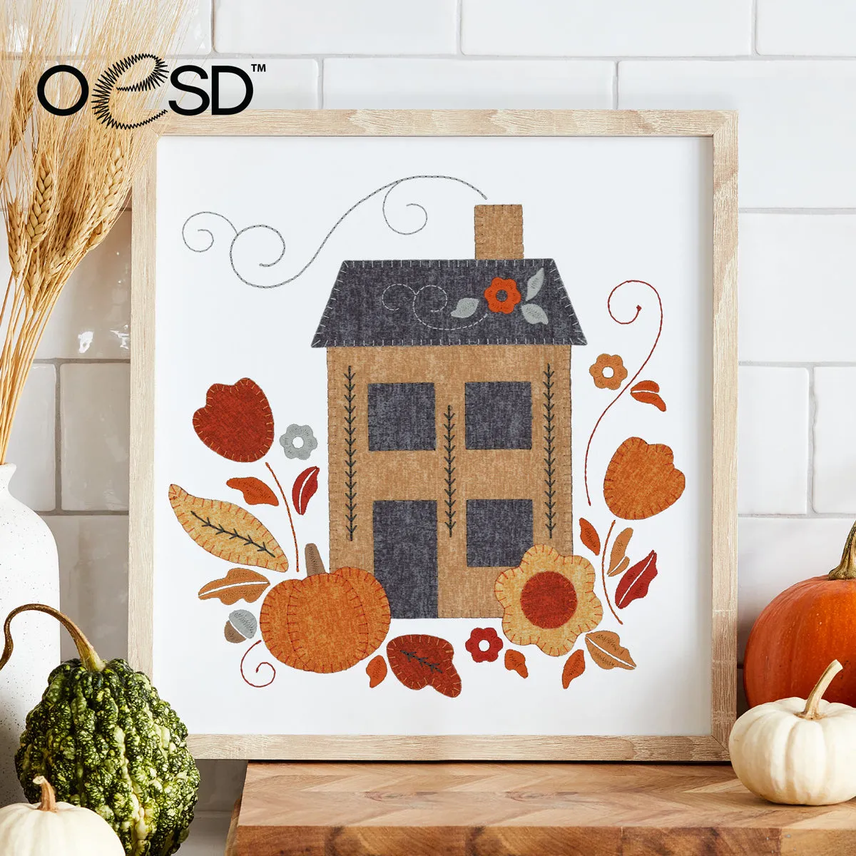 Primitive Autumn Appliques Design USB - OESD 12985