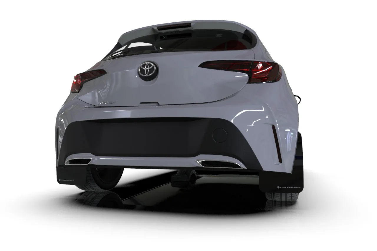 Rally Armor Black UR Mud Flaps w/Grey Logo | 2019  Toyota Corolla Hatchback