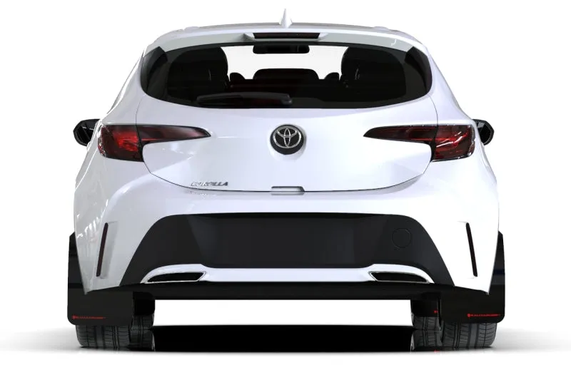 Rally Armor White UR Mud Flaps w/Red Logo | 2019  Toyota Corolla Hatchback