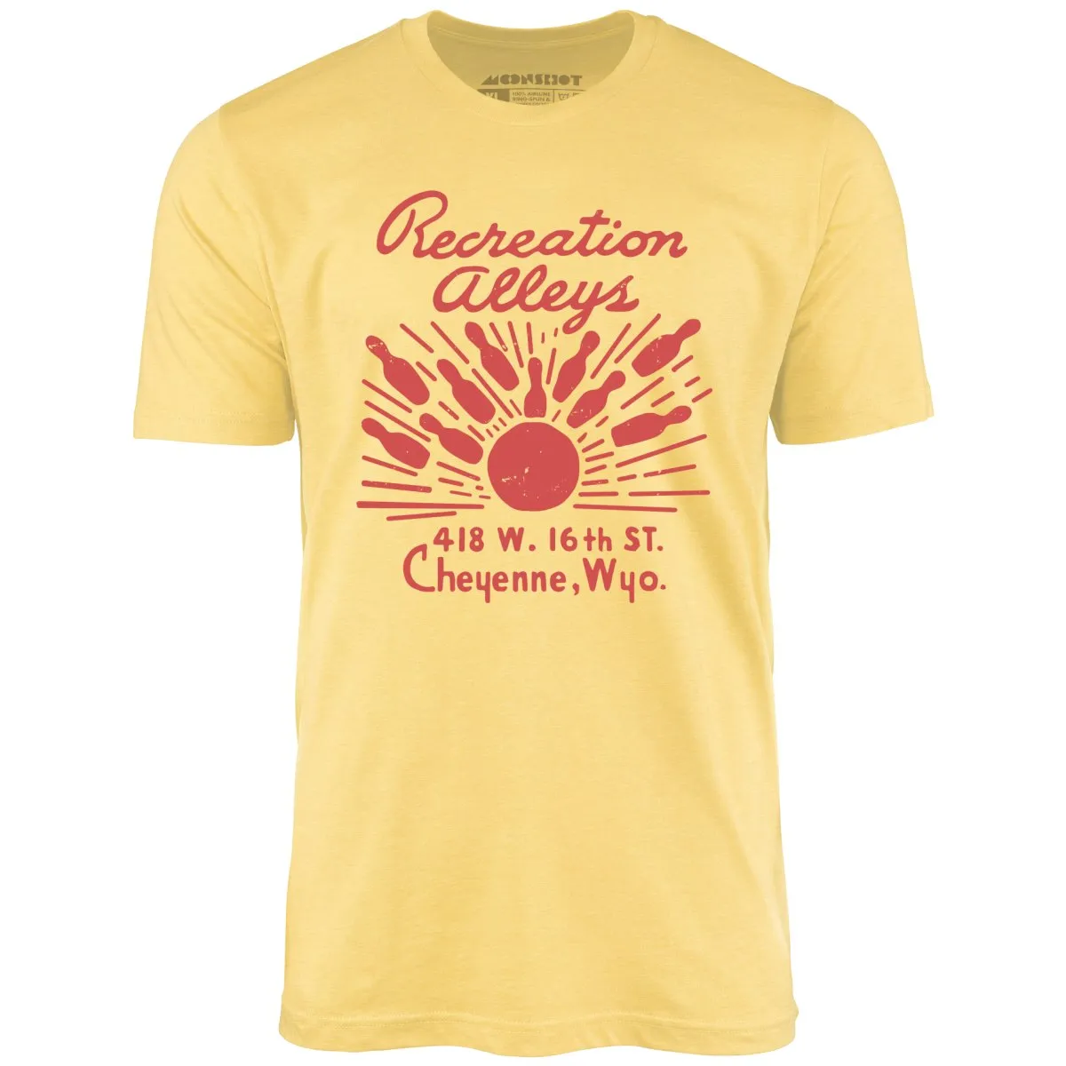 Recreation Alleys - Cheyenne, WY - Vintage Bowling Alley - Unisex T-Shirt