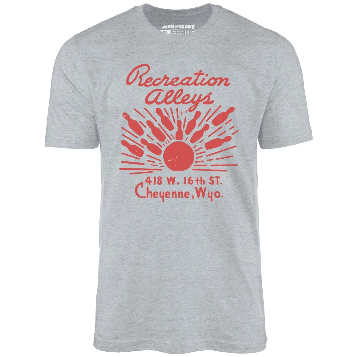 Recreation Alleys - Cheyenne, WY - Vintage Bowling Alley - Unisex T-Shirt