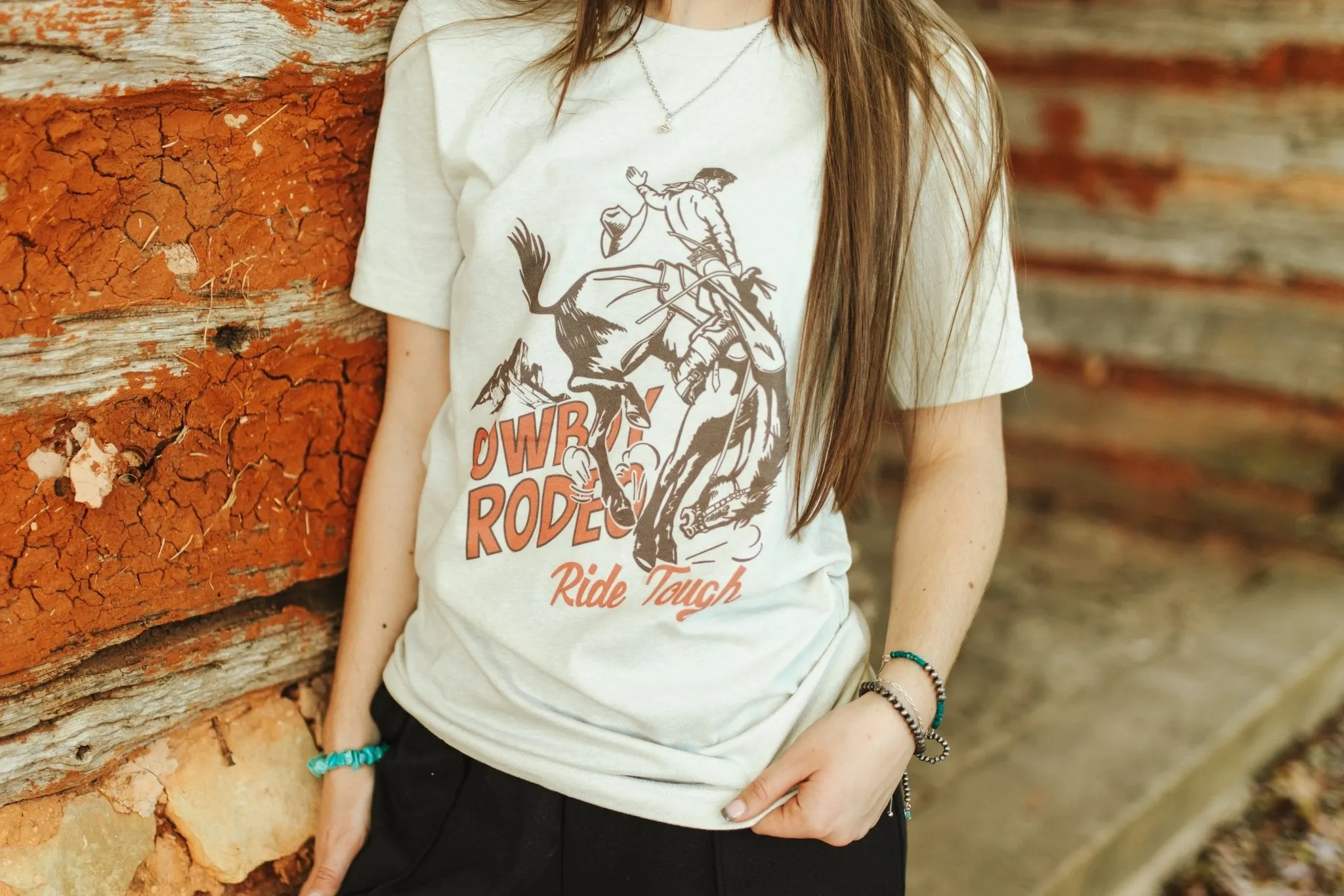 Ride Tough Cowboy Rodeo Graphic Tee