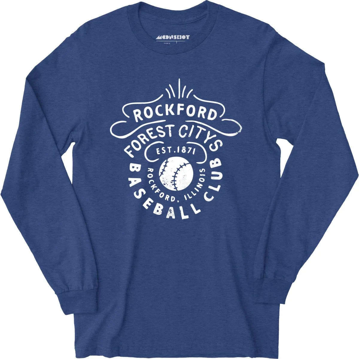 Rockford Forest Citys - Illinois - Vintage Defunct Baseball Teams - Long Sleeve T-Shirt