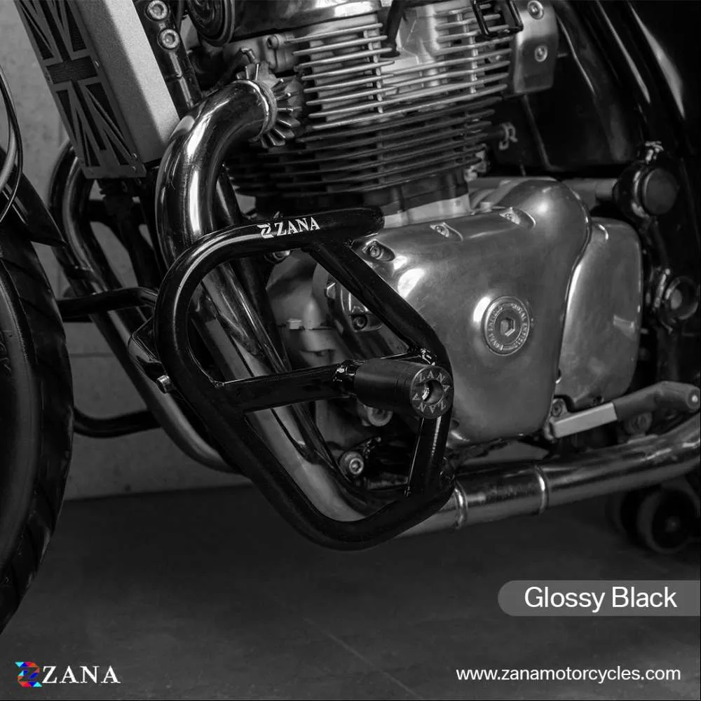 Royal Enfield Interceptor/ GT 650 Zana Crashguard with slider Glossy black