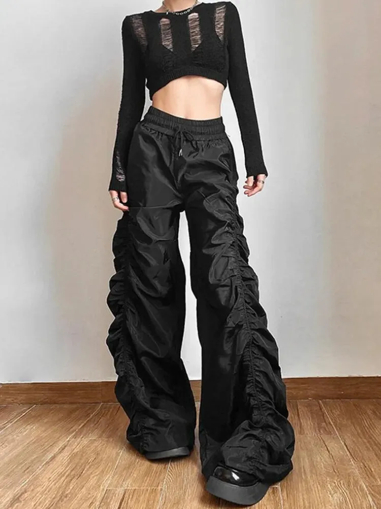 Ruched Parachute Pants